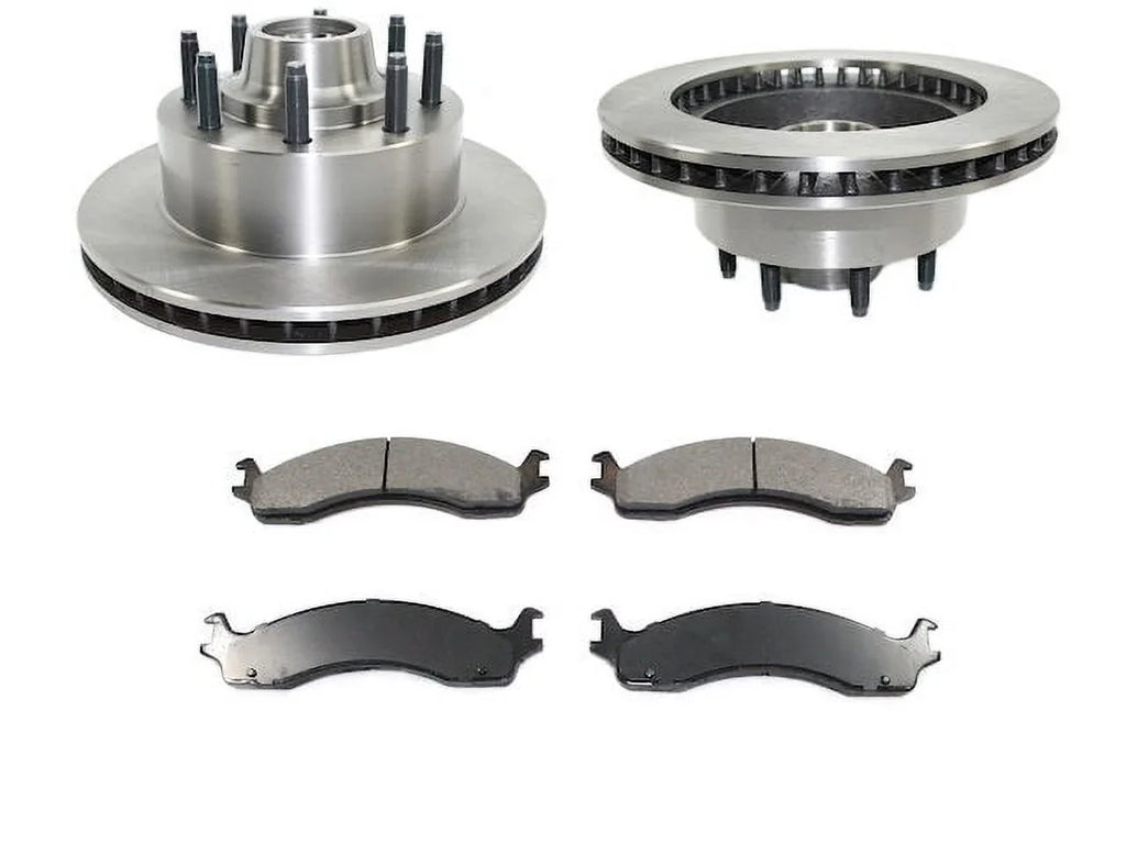 Compatible Pad Duty - Front 2005 E350 2001 Ceramic 2006 2007 Brake Super 2003 2002 1999 2004 with and 2000 Kit - Rotor