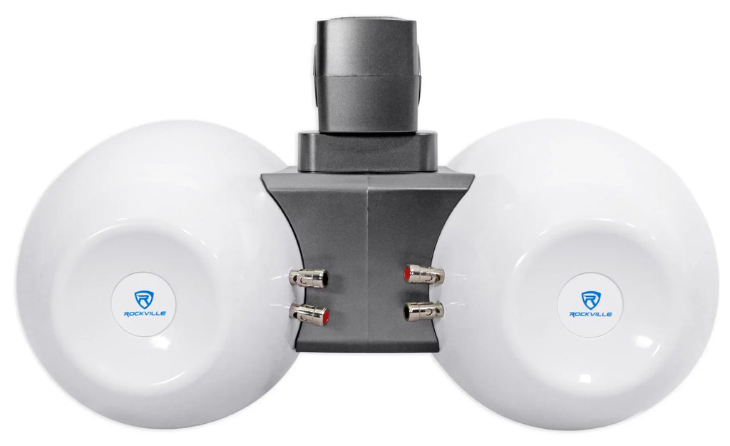 DWB65W Rockville Wakeboard 2) 6.5" 1200w Speaker Marine Dual Systems White Tower