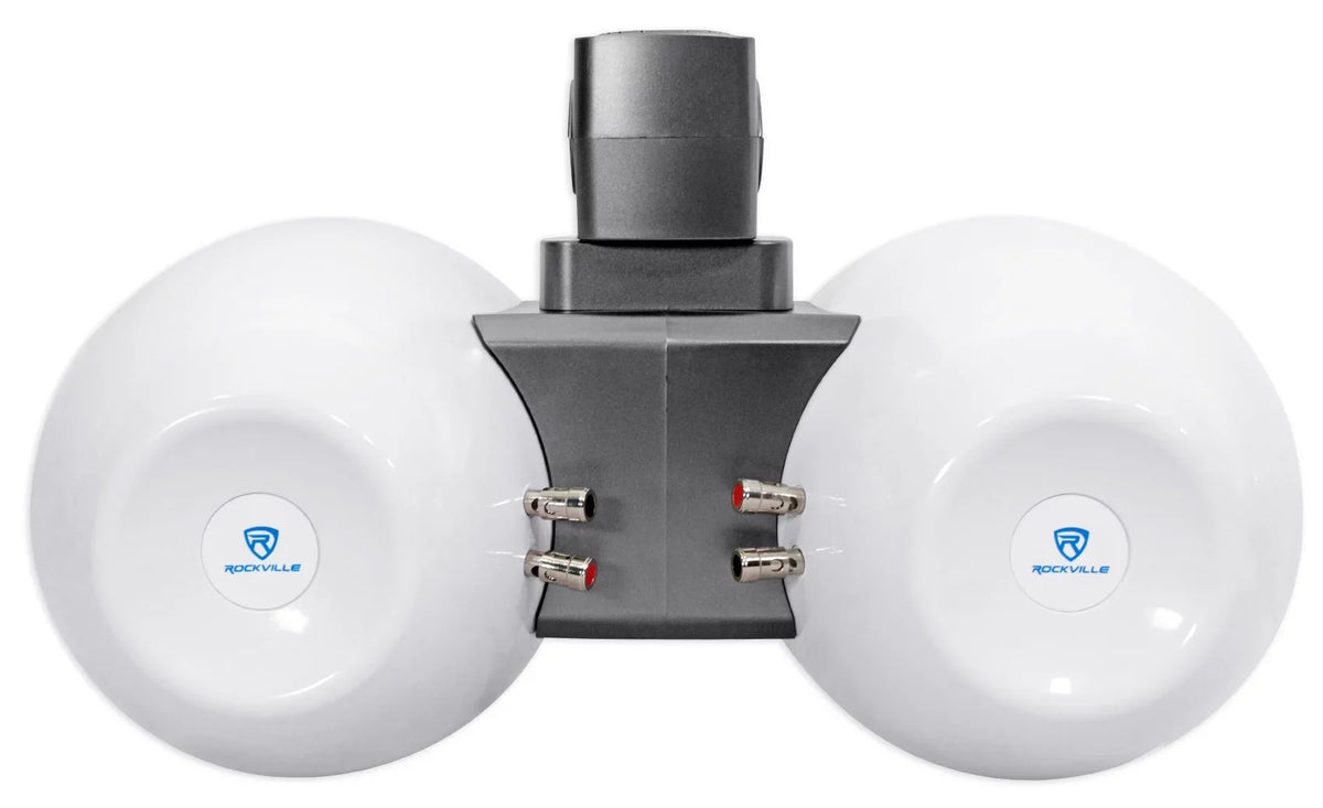 DWB65W Rockville Wakeboard 2) 6.5" 1200w Speaker Marine Dual Systems White Tower