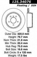 X3 HI-CARBON PARTS DISC - Fits 2004-2010 select: CENTRIC