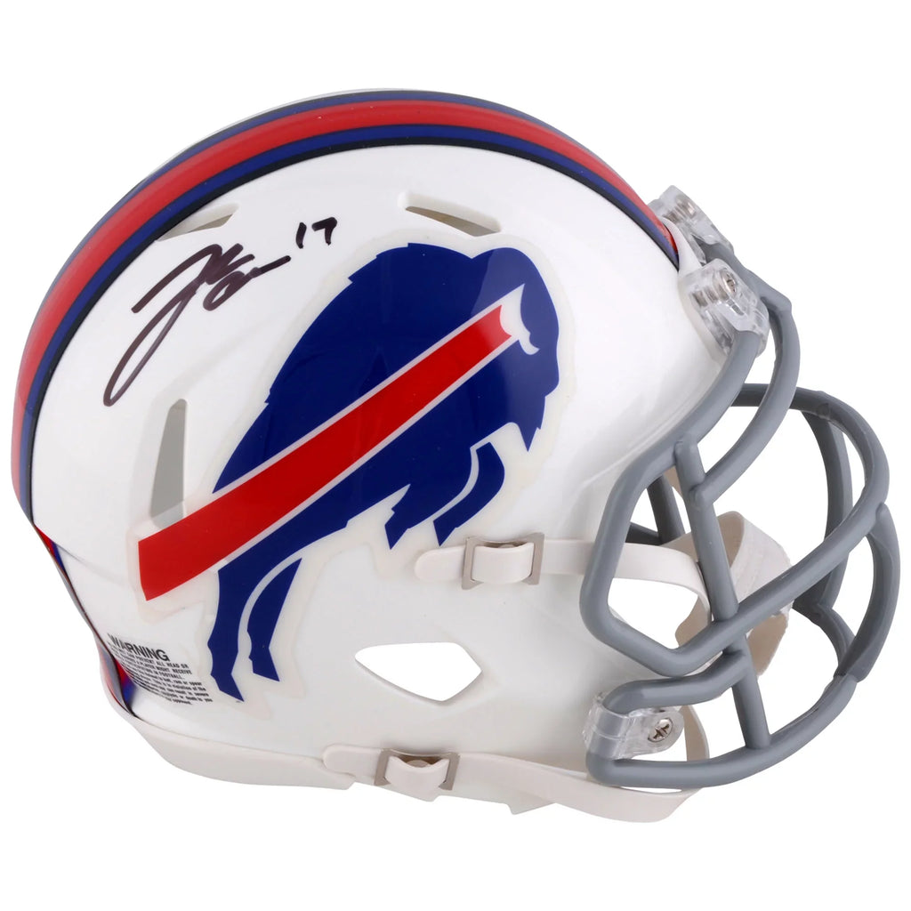 Mini Bills Josh Speed Allen Riddell Helmet Autographed Buffalo