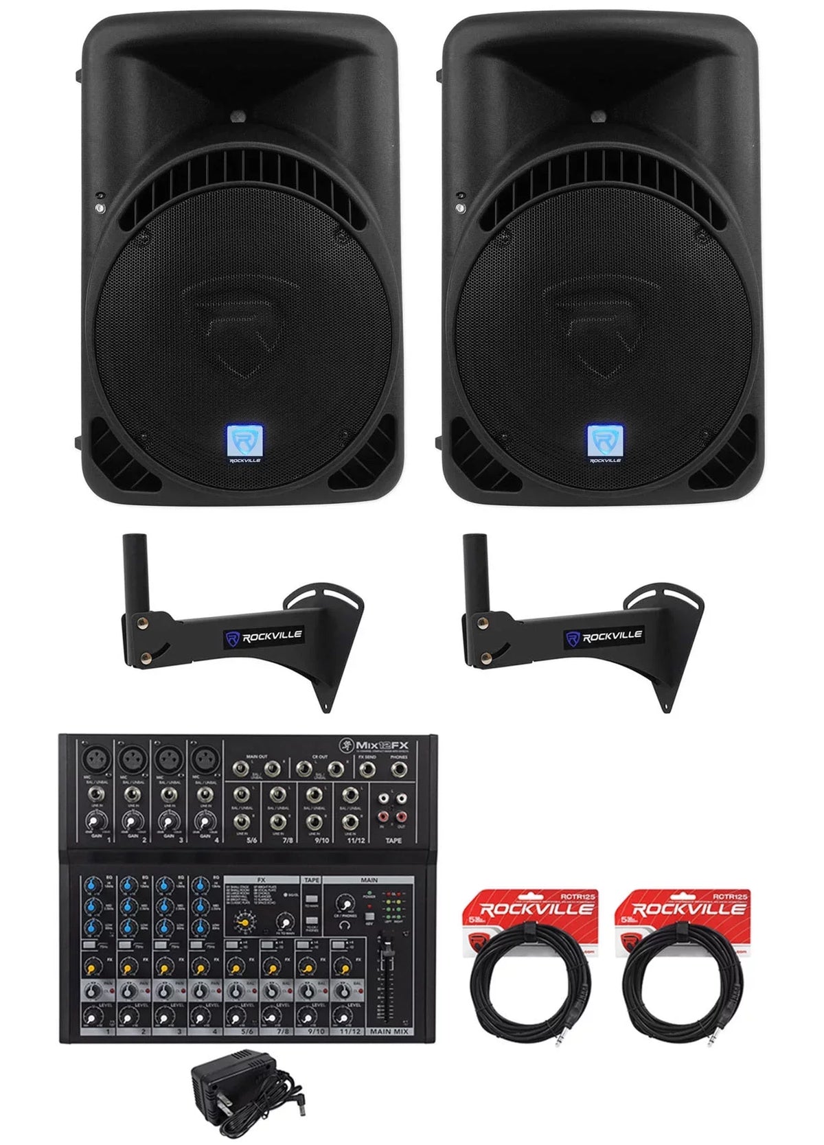 Link Bluetooth RPG15BT Wireless (2) 15" Rockville Restaurant For Speakers+Mounts