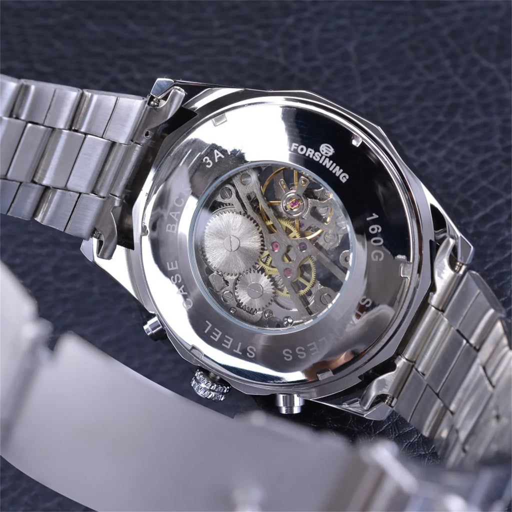 Mechanical Automatic Watch Mens Steel YOHOME Hollow Belt 50% off! Up to Full