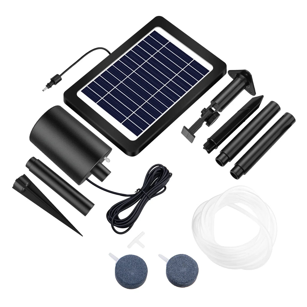 4W, 3 Andoer Aerator Modes, Pond Stock Pump, with Powered Solar Pond Air