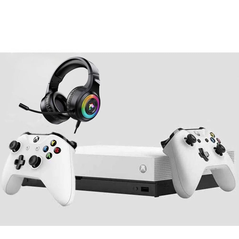 Bundle Console 2 with White BOLT X Gaming Included New One Controller 1TB AXTION Like Xbox