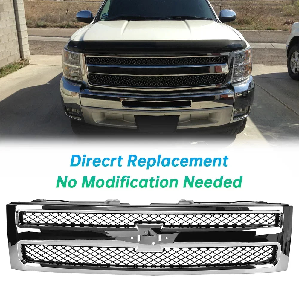 2007 25810707 2010 GM1200572 Pickup 2011 Silverado 1500 2009 Front Bumper Kojem Truck Chevrolet 2013 2012 Grille Mesh 2008 Grill for Chrome