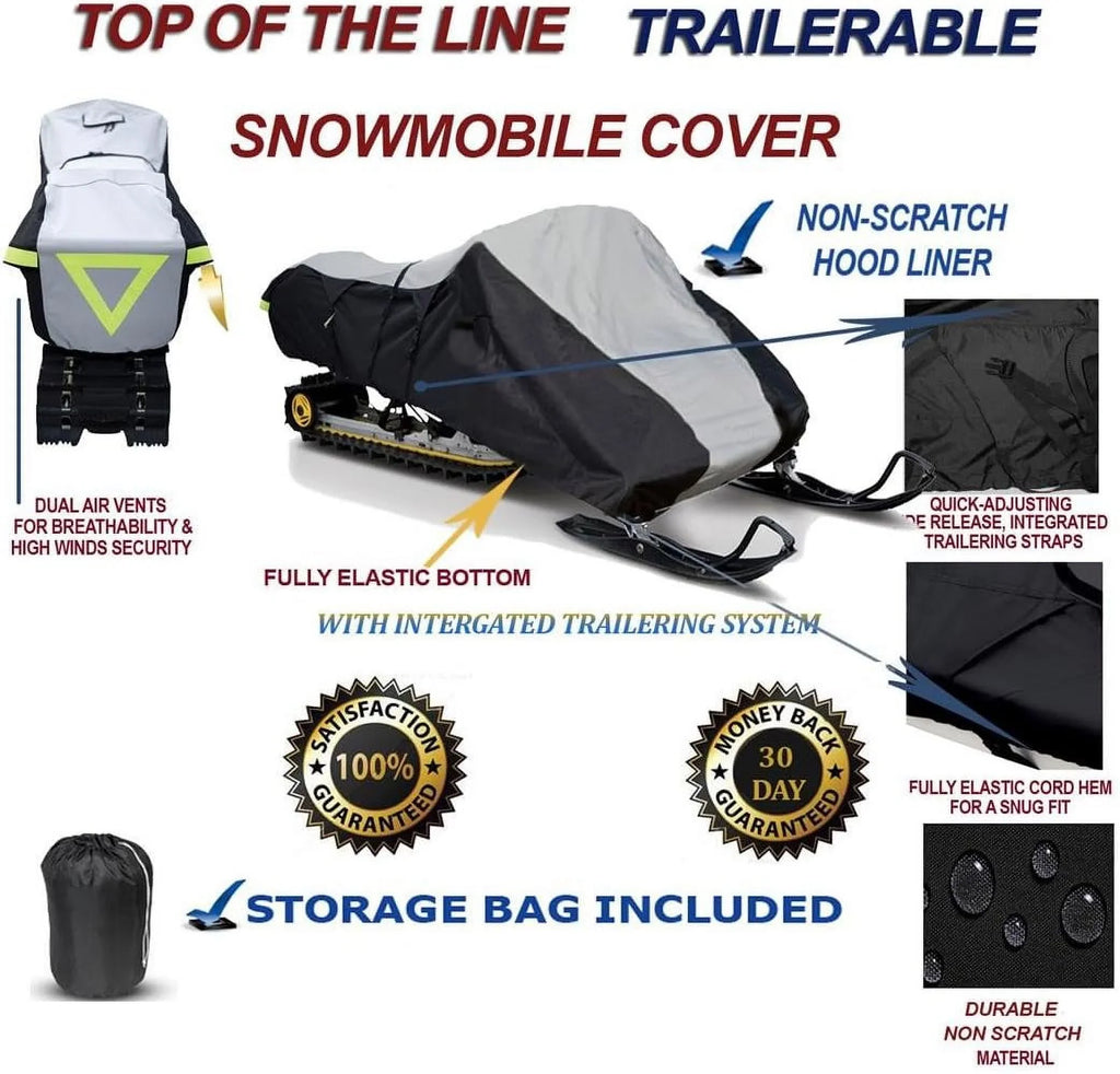 The Cover 162 Denier Snowmobile 2009-2009 LE Trailerable Compatible 600 Arctic Cat For Sled. M1000 Snowmachine SNO PRO Model