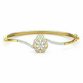 Bangle 0.66CT for K/L event for Gold Cut Diamond Women Real Round 14K Yellow Bracelet SI2 Special