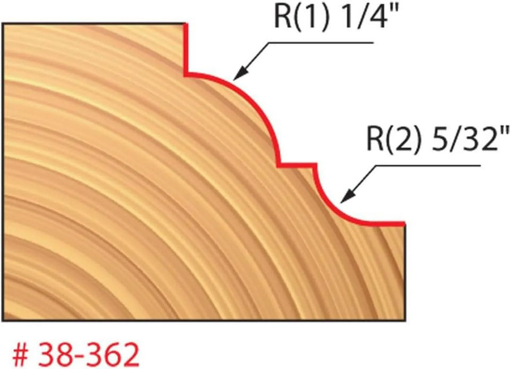 1-1/2" Shank Bead With (Dia.) Bit 1/2" Classical Cove &