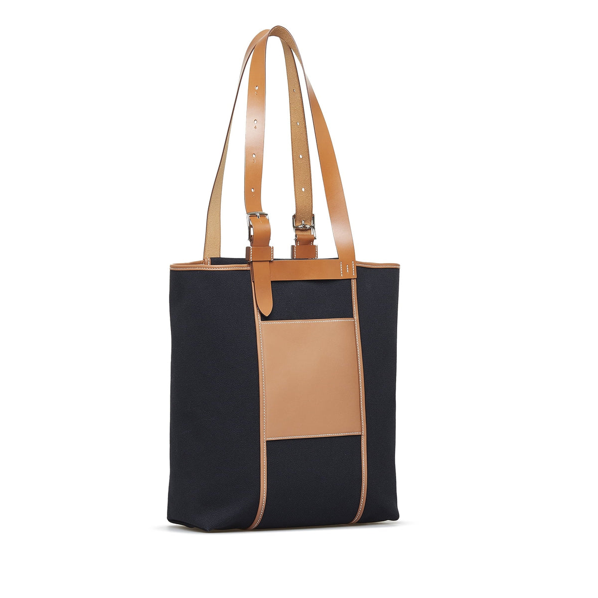 Canvas Bag Pocket 27 Fabric Hermès Toile Authenticated Goeland Tote Pre-Owned Unisex Etriviere Black (Good)
