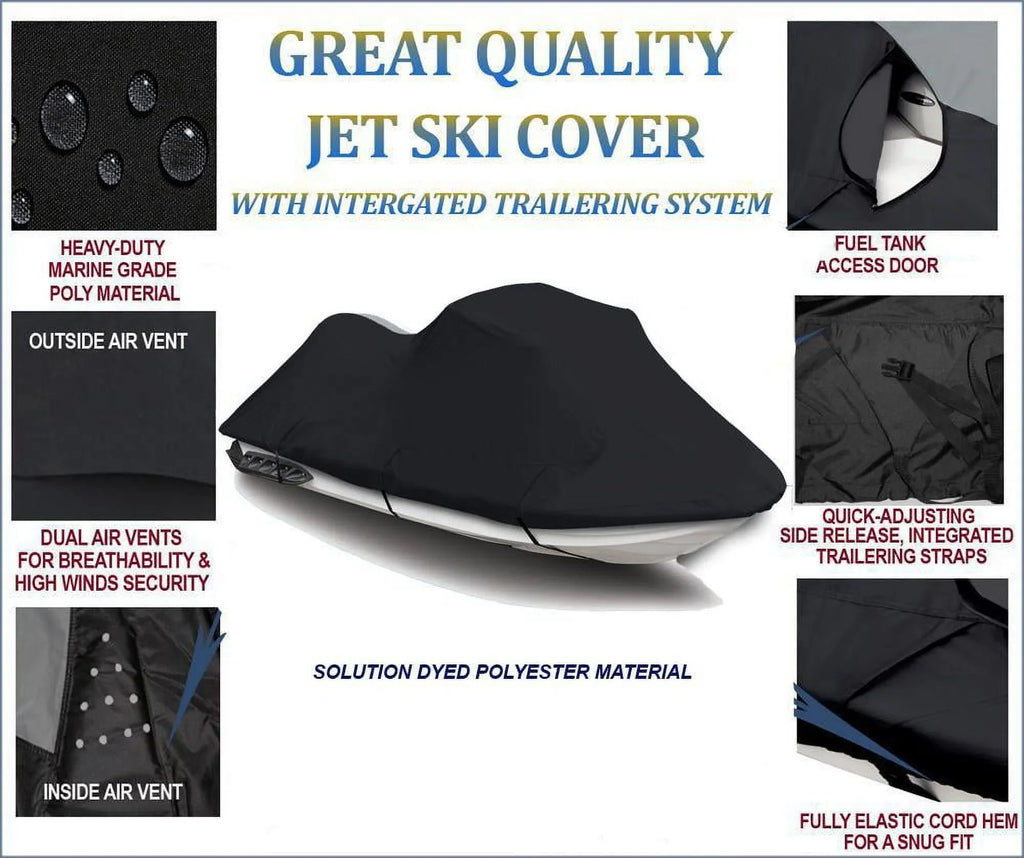 POLARIS Cover SKI BLACK 1995 Seater 1993 SL COVER LINE PWC 1992 JET SKI for 1996 1997 THE Compatible 1-2 750 TOP JET 1994 OF 700
