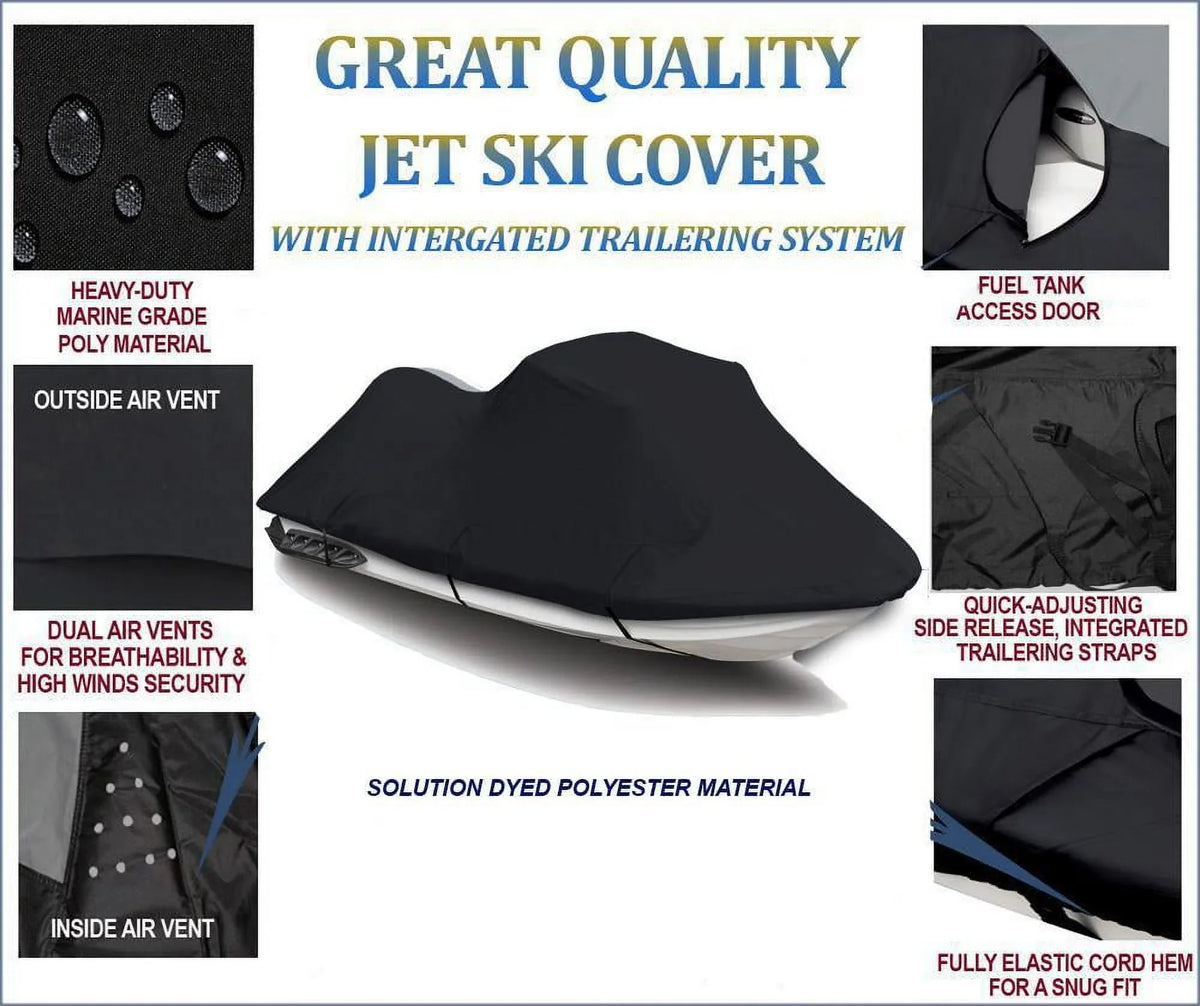 POLARIS Cover SKI BLACK 1995 Seater 1993 SL COVER LINE PWC 1992 JET SKI for 1996 1997 THE Compatible 1-2 750 TOP JET 1994 OF 700