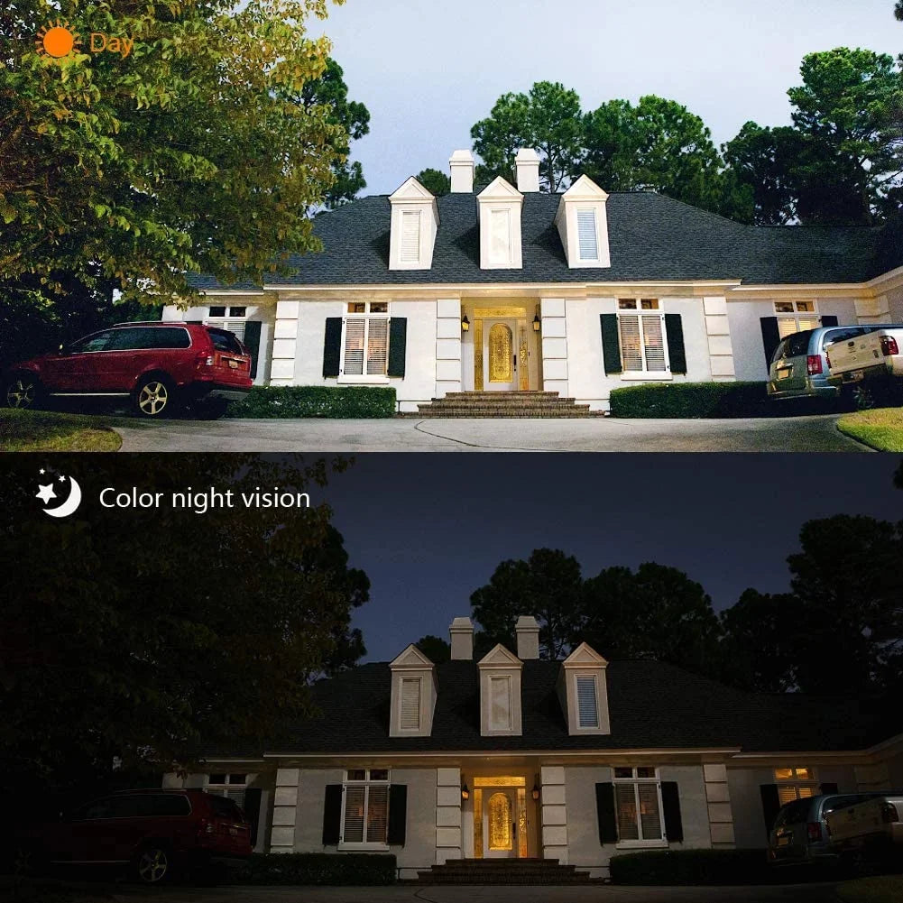 Home S600 Tilt Security Camera -SOLIOM Pan Powered Storage with Spotlight Color exterior,Wireless Slot Cloud/Sd Motion Night Detection ,Secure WiFi Solar Camera Vision,2.4G WiFi Battery