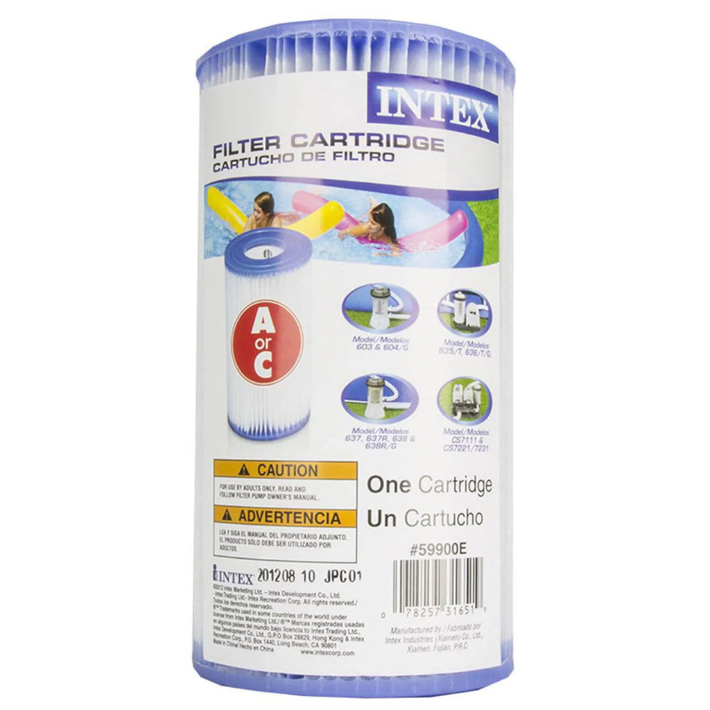 Filter Ground Cover Intex Cartridge 6 Metal Above Pool w/ Pump, Pack, and