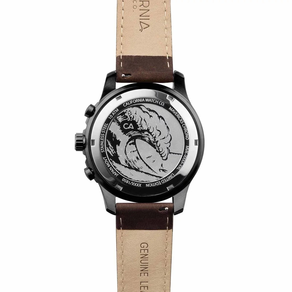 Brown Green Co. Dark Mavericks California Watch Leather Chrono