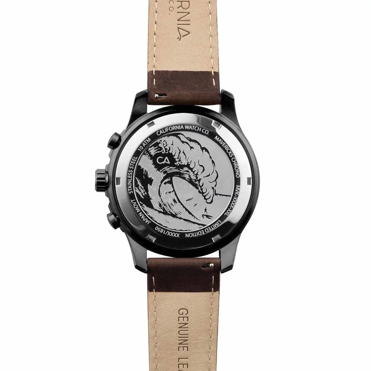 Brown Green Co. Dark Mavericks California Watch Leather Chrono