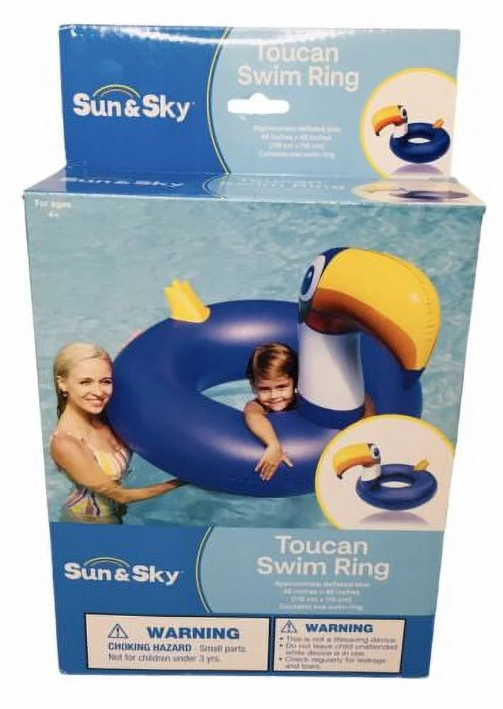 Toy Swim Sun Sky liquid & Shape Ring Float Pool TOUCAN