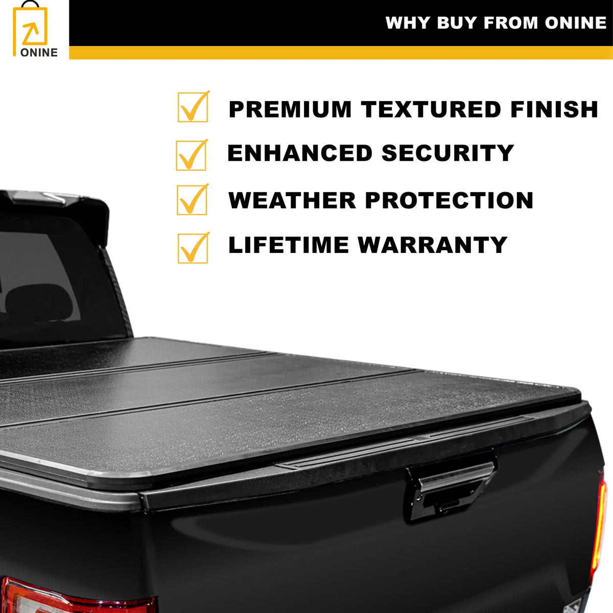 Cover Truck Body Bed(67"), 1500 5.7ft Ram not Fit Does Tailgate (Split) ONINE Tri-Fold Fit Dodge or with Custom Does Multi-Function 2019-2024 Classic, Hard AWH RamBox Not Bed Tonneau New fit