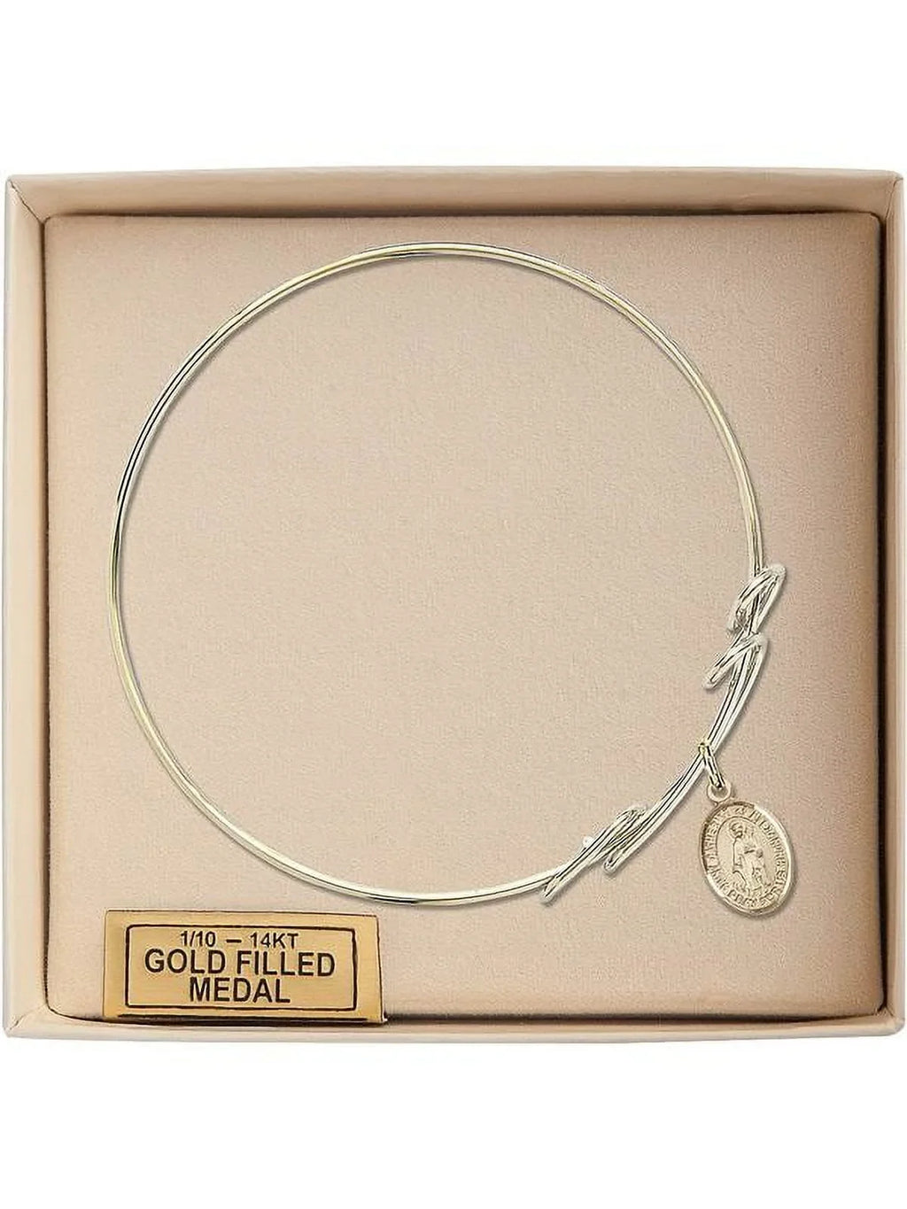 Bangle 8 in of w/ St. Loop Catherine Double Alexandria inch Round Gold-Filled Bracelet