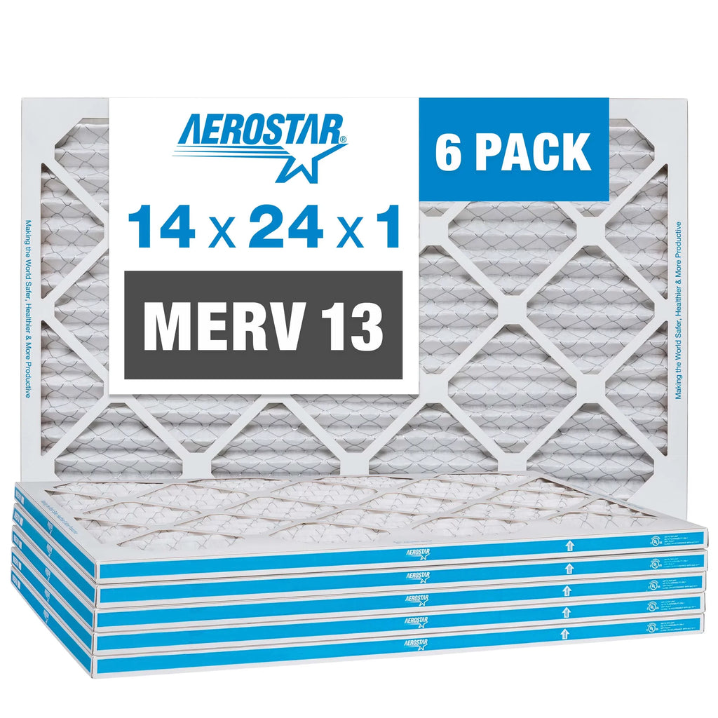 the Filter, Air of Pleated 14x24x1 USA MERV in 14x24x1, Aerostar Box 6, Made 13,