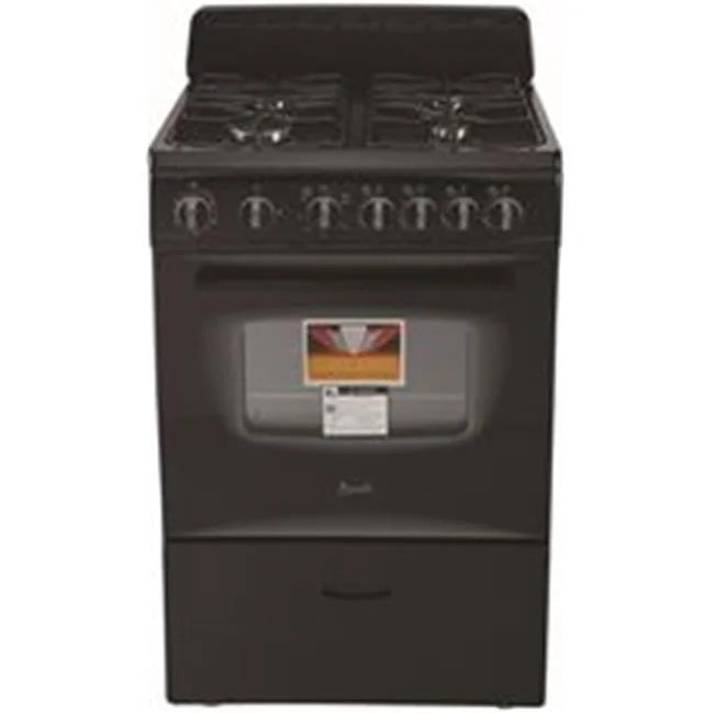 Black Gas 24" Range (GR2415CB) Avanti in Compact Oven,