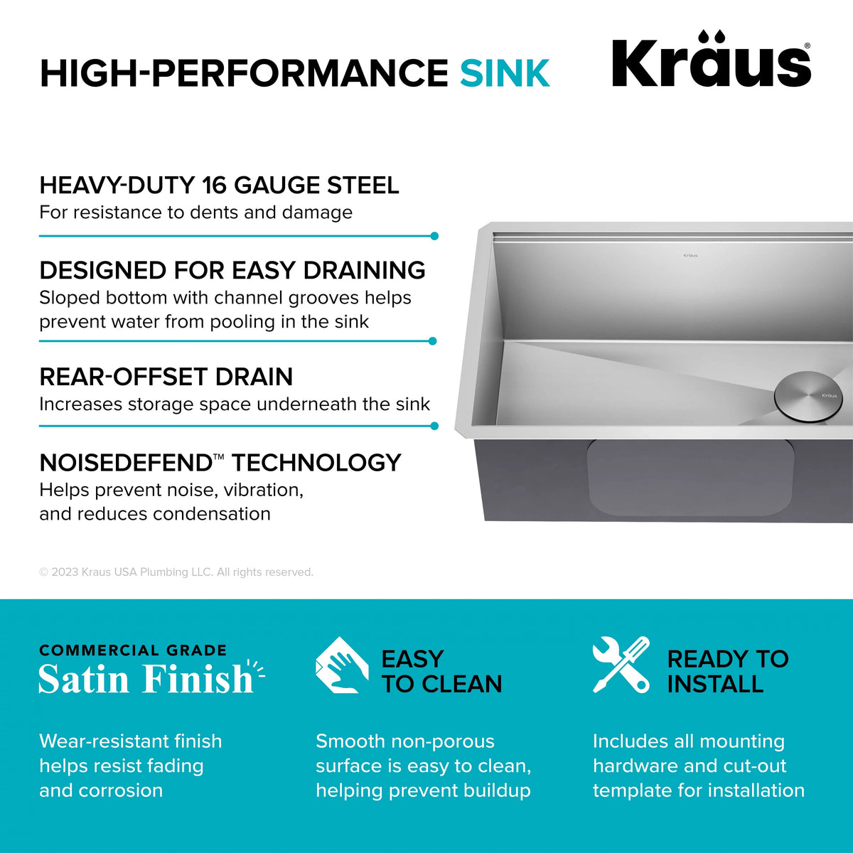 with Gauge 28Undermount Workstation Kore Kitchen Steel Accessories Stainless Single 16 Bowl Sink Kraus