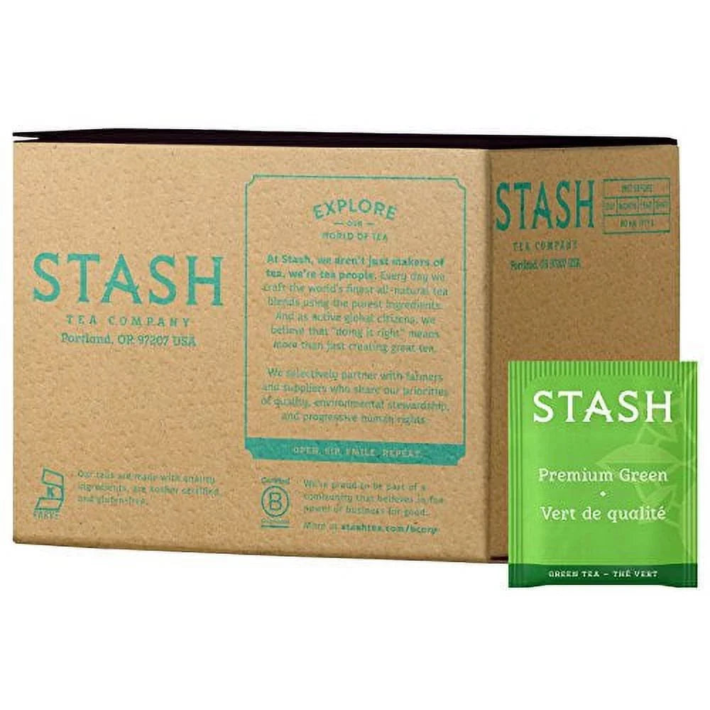100 of Tea Tea Premium Tea, Box Green Bags Stash