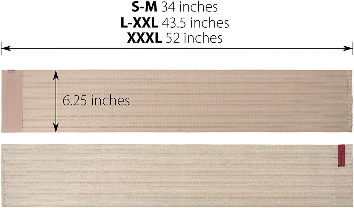 '- Comppression / Beige 6.25" dimension Broken of - Chest Brace Unisex Support Cracked, Rehabilitation 3XL ORTONYX Rib Elastic Belt Wrap Post-Surgery Aid Plus Fractured, Dislocated ACOX5226-BG-3XL Ribs