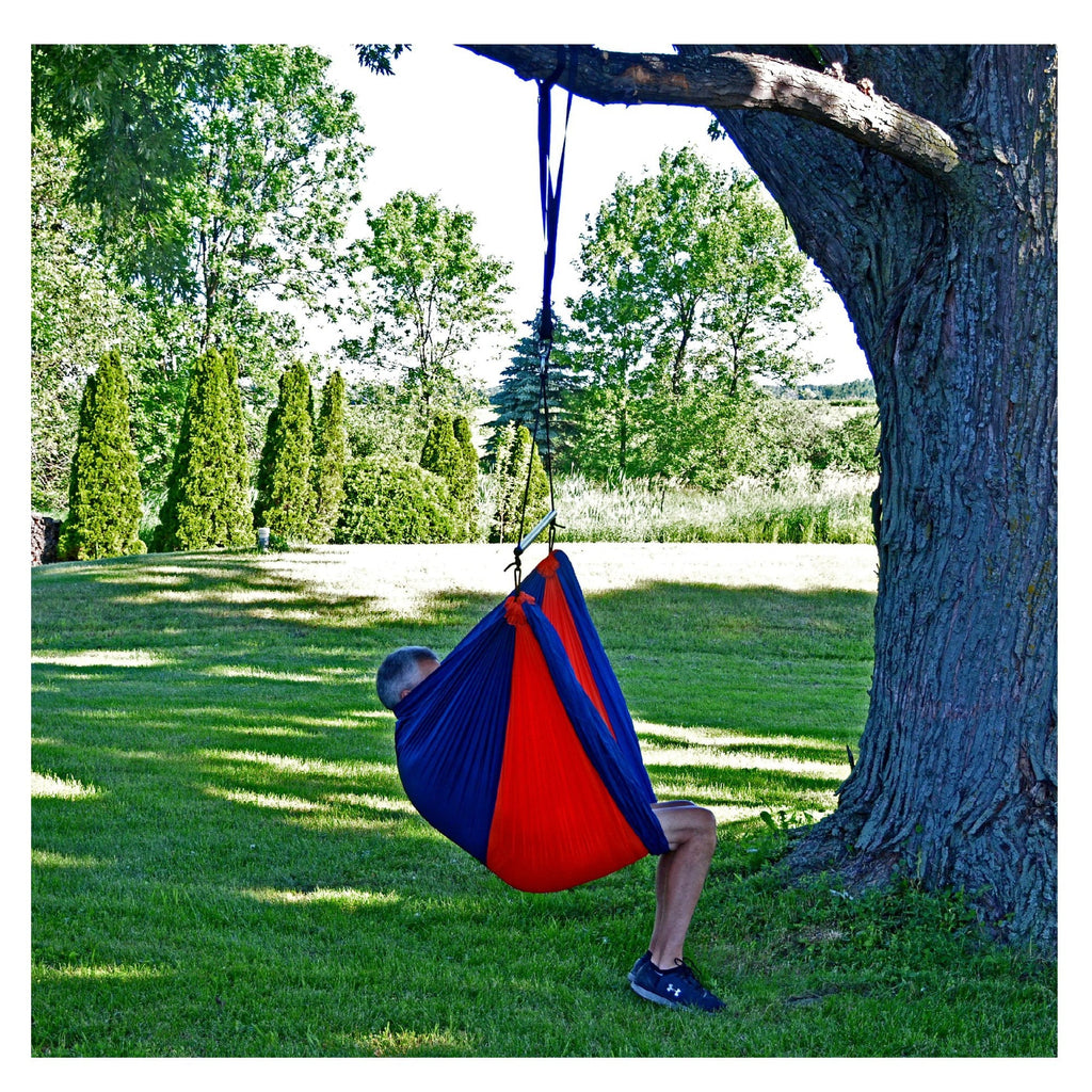 Blue Red Chair 60" Collection Traveler Polyester Hammock The Hamptons and