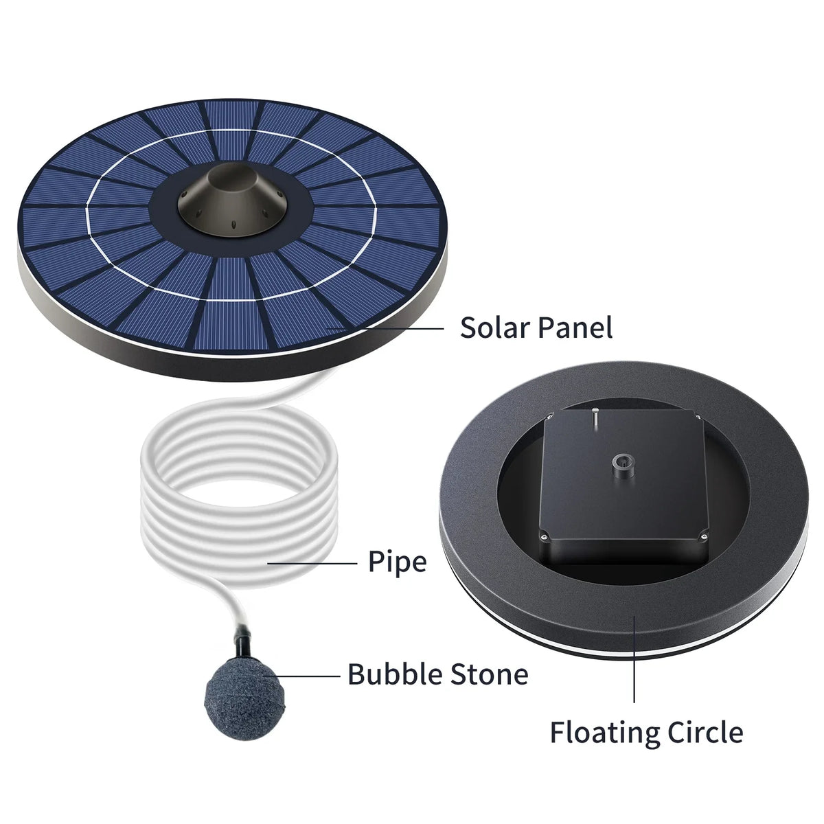 Pond Air Hose and With Small for Fish Fountain Pond Aerator Aerator Solar Stone Oxygenator Pump Circulation Pond Birdbath Bubble
