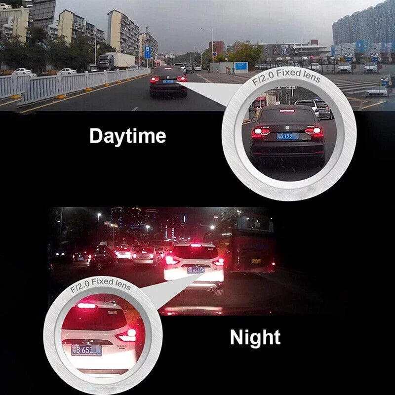 Cam Screen Lens Video Parking Front Motion Camera Dash 1080P DVR G-Sensor, Xhy Dual HD Detection Monitoring Rear 4" Touch Driving Car and and Recorder