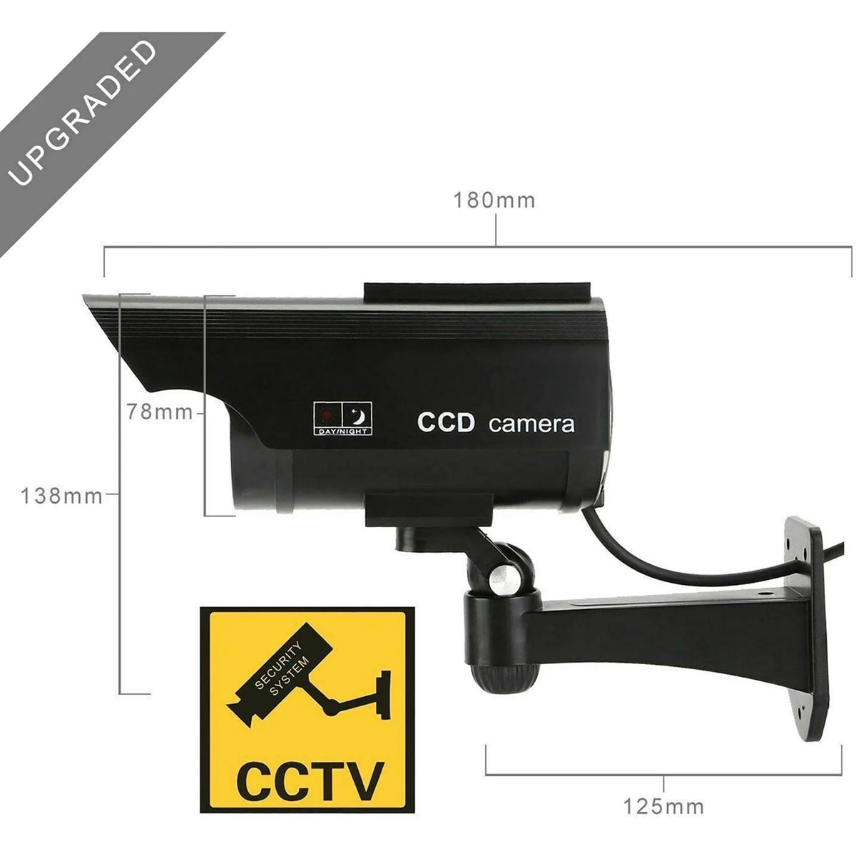for Wall Indoor, Camera 360 Mounted Degree Monitor, Simulation Solar exterior Rotation Fake Power