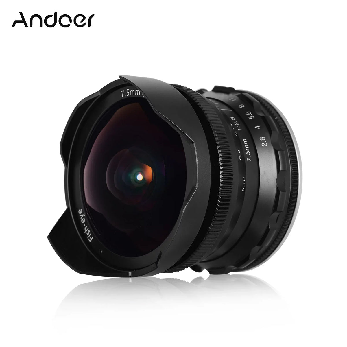 Aperture A6000 Aperture E-mount FrameLens Camera Manual Ainn lens,7.5mm F2.8 Lens Fisheye Andoer Compatible Lens 5100 A6300 Manual Wide Aps-c Wide F2.8 Camera With E-mount A6100 180° A6600