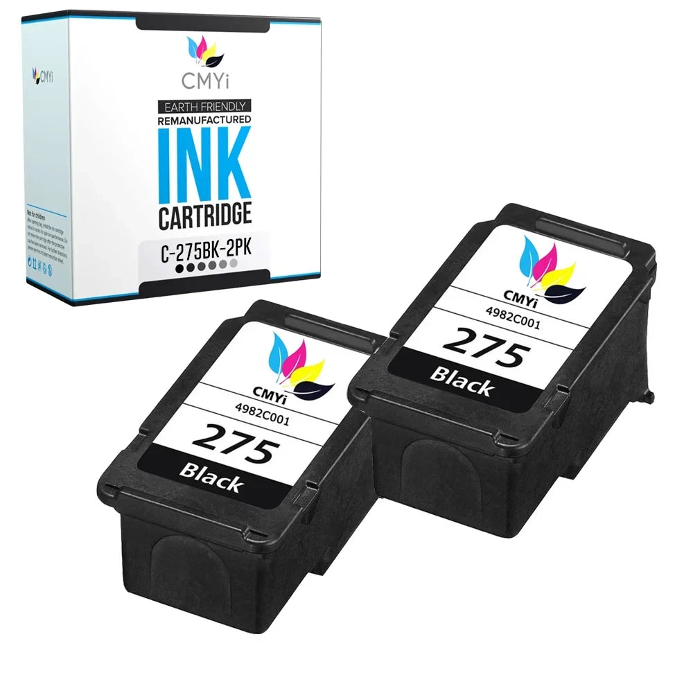 Cartridge Ink for Black) Replacement PG-275 Canon (2-Pack: CMYi