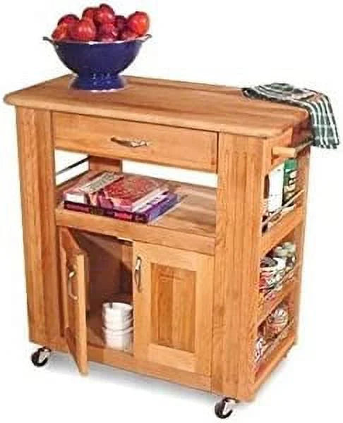 Pemberly Heart Island Row Butcher Wood of Block the Kitchen Natural in