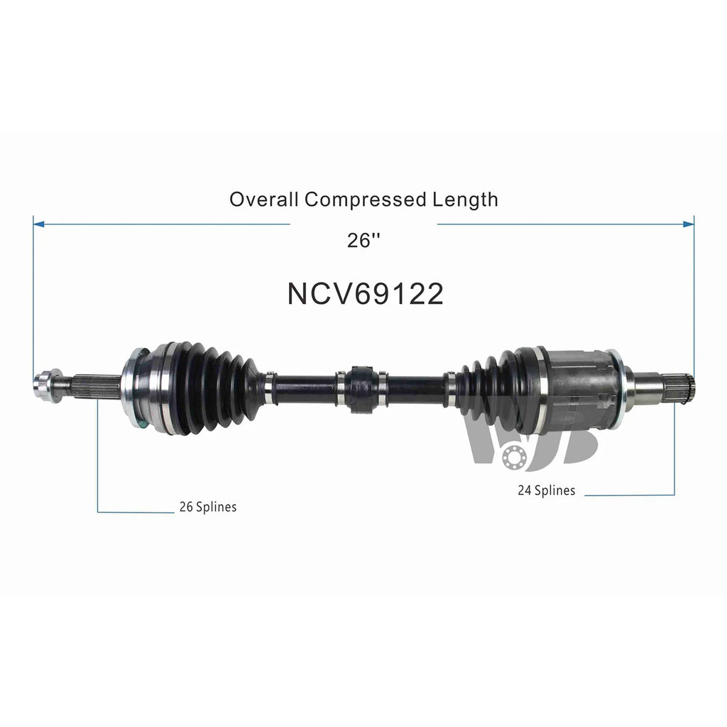 CV 2021 WJB 2.5L RAV4 NCV69122 2020 Assembly Axle 2019 For Shaft Left Front