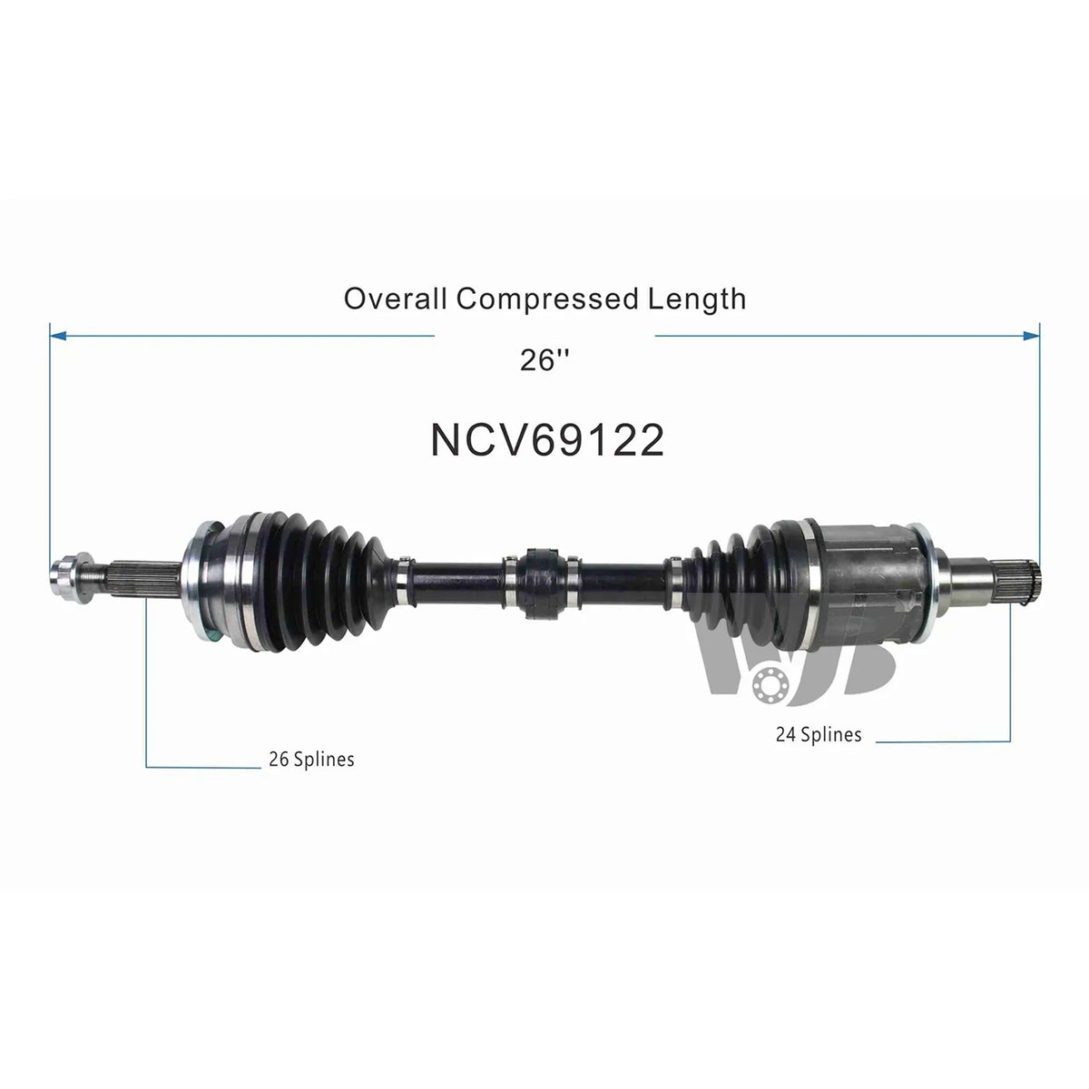 CV 2021 WJB 2.5L RAV4 NCV69122 2020 Assembly Axle 2019 For Shaft Left Front
