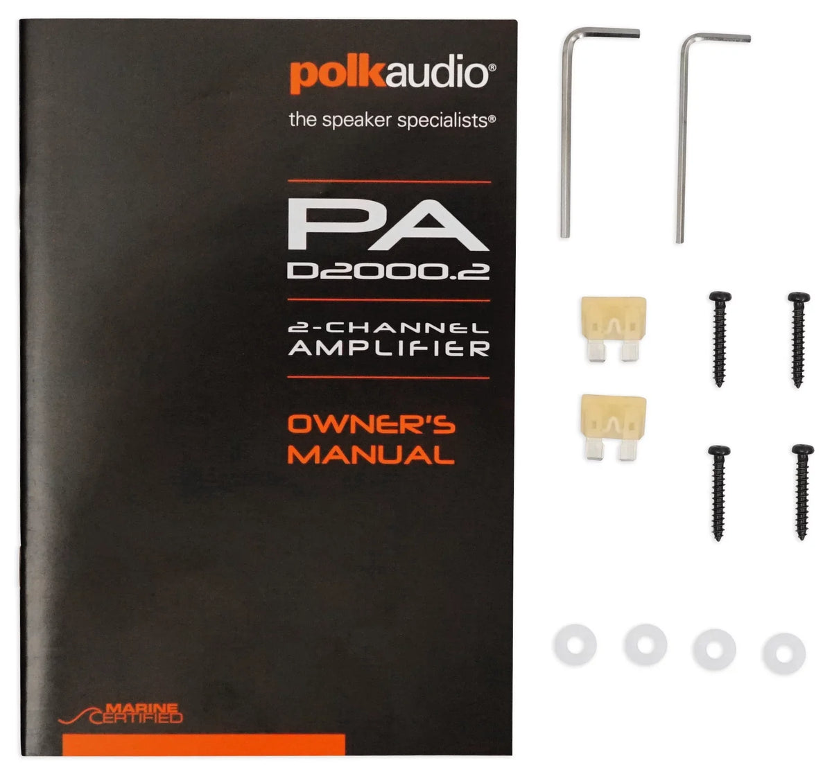 2-Channel Amplifier+Wires+Bluetooth Speaker+Headphones Audio PAD2000.2 Polk 500w