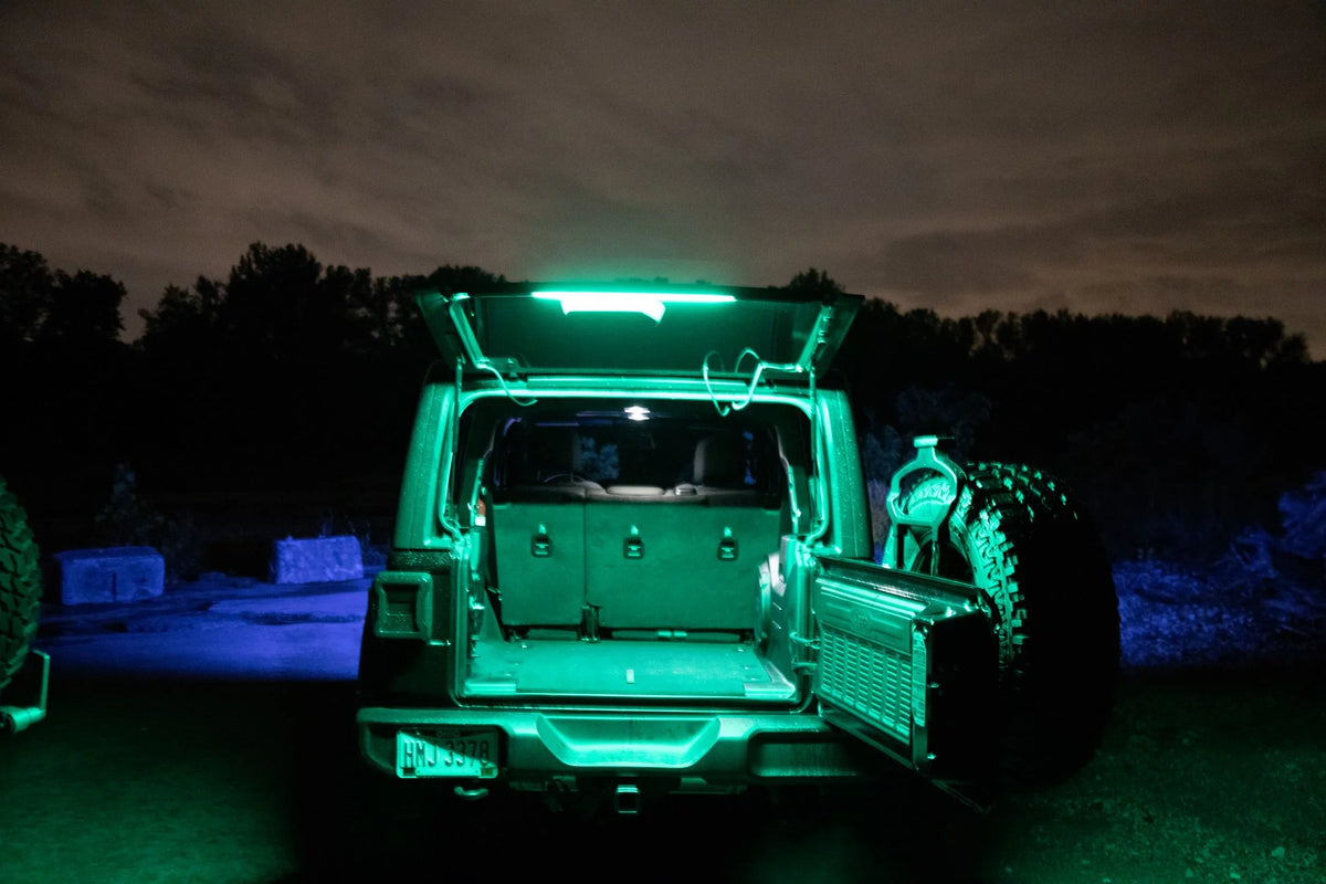 Wranglers JK, Bluetooth Done Brawlee . Bar Interior RGB Silicone Light All from Hardtop JKU, of Jeep JL,JLU By LED CJ, Right TJ, Fits -2023. Models LJ, 1987 Remote with