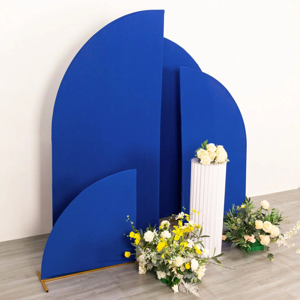 Stand Backdrop - Matte Covers, of Spandex Blue Moon Wedding Efavormart 2.5ft,5ft,6ft,7ft Fitted Covers Custom Set 4 Fit Chiara | Half Royal Arch