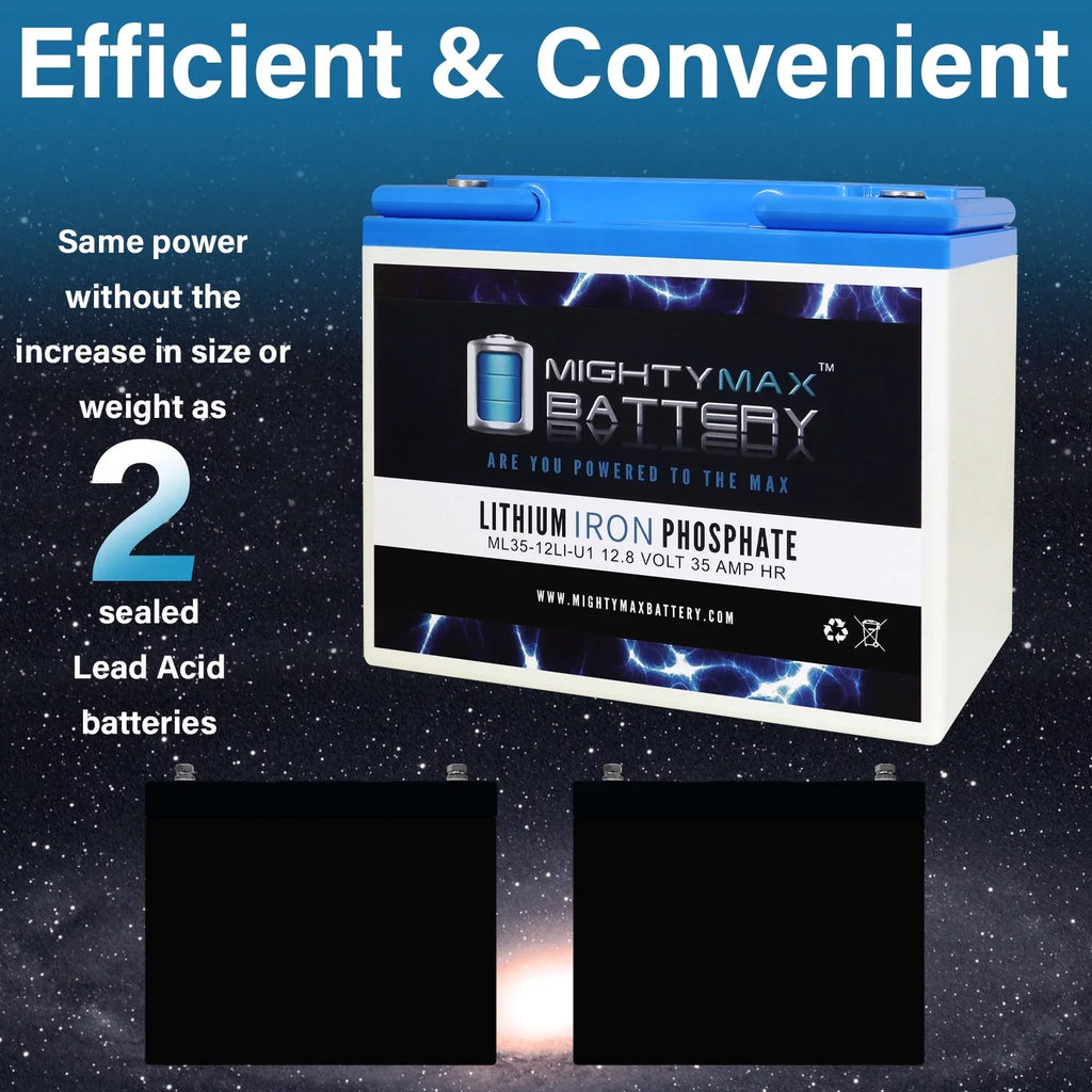 35AH for Titan Wheelchair Lithium PWR Replacement 12V U1 Motorized Battery