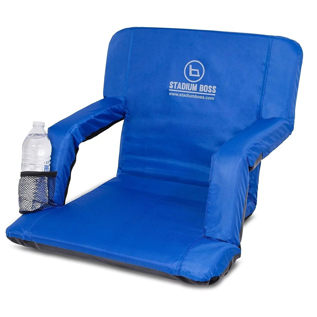 Lawns, Boss Seat Brands Benches, - Bleachers, 6 for Stadium - Blue Reclining Positions Recliner Stadium & Camping Backyard, BirdRock Beach