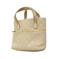 002 Women's Handbag (Good) Pre-Owned Ivory 1079 Canvas Leather GG