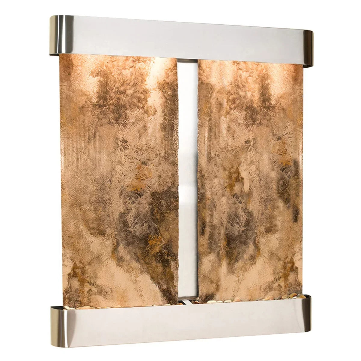 Fountain CFR2008 Wall Adagio Round Stainless Travertine Cottonwood Falls Magnifico Steel