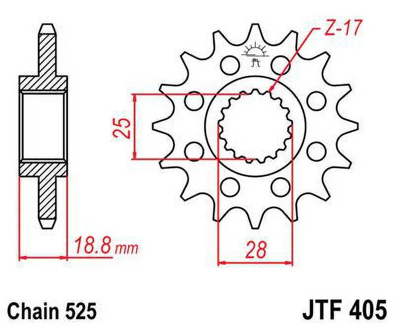 8.5mm for Sproket R-JTR6.47 Kit for 09-16 Sprockets F800 bolts-K73 Front & Rear JT