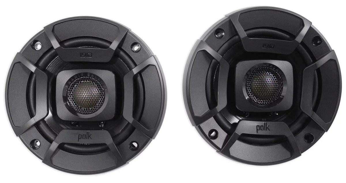 Speakers+Rockmat (2) Car Watt DB402 4" Polk 270 ATV/Motorcycle/Boat Audio Audio
