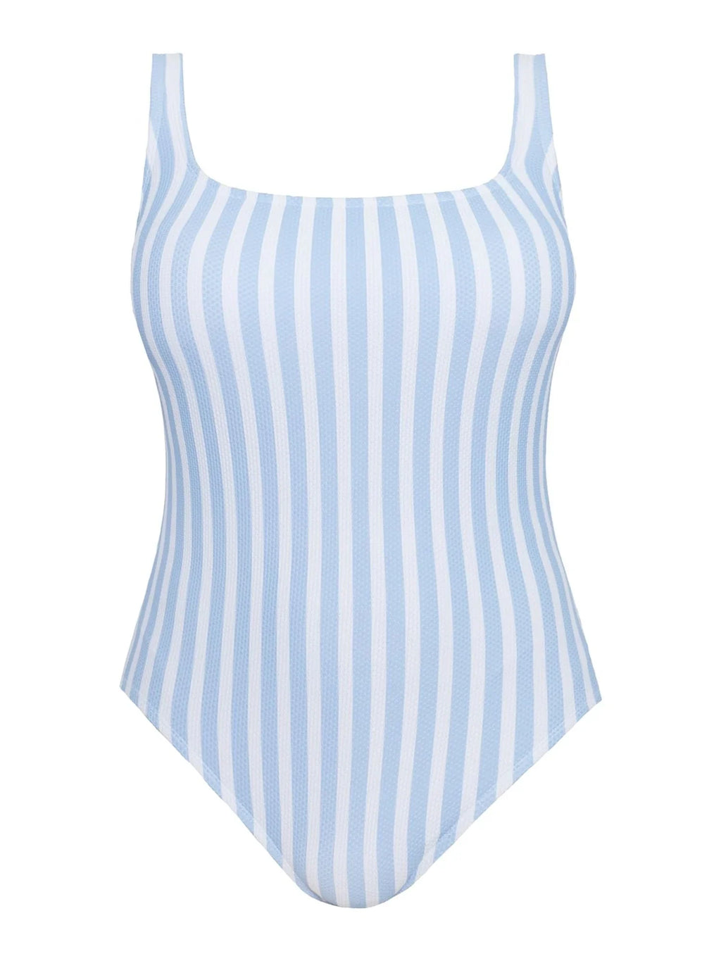 Sizes Swimsuit, XS-3X Women's Piece One Square Pique Tru and Time Neck