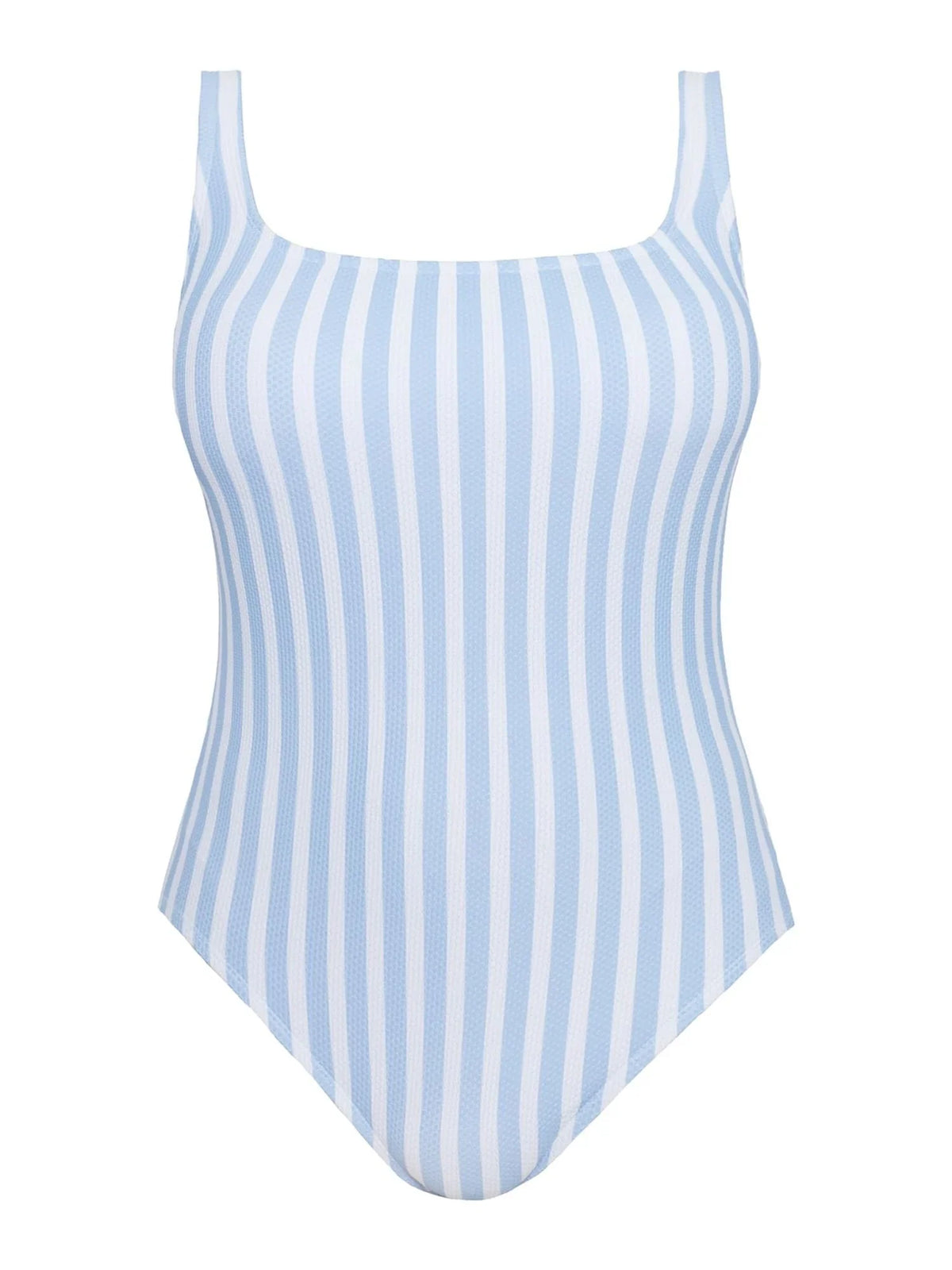 Sizes Swimsuit, XS-3X Women's Piece One Square Pique Tru and Time Neck