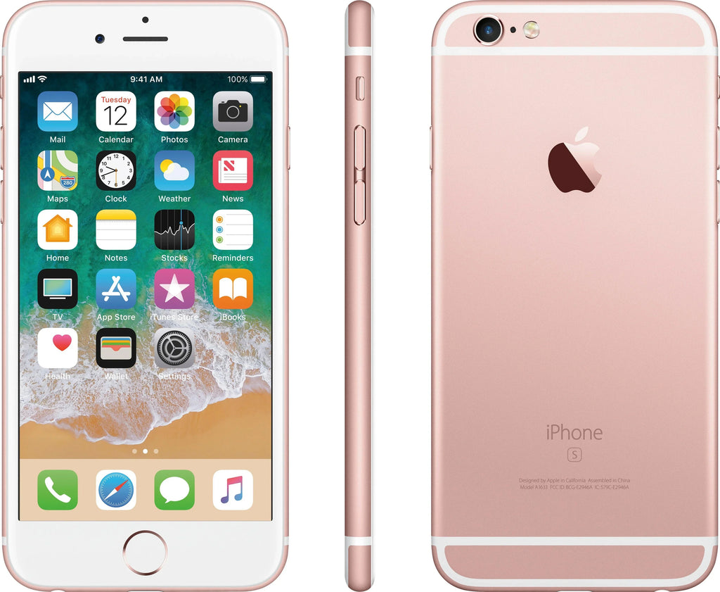 16GB Rose Gold Sim Unlocked + Good) Talk Pre-Owned iPhone Speed 6S Free (Refurbished: