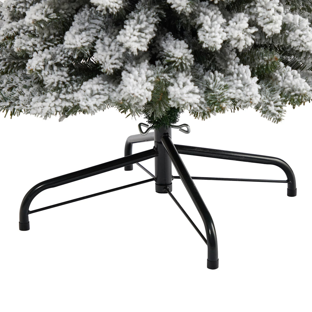 Pencil 400 Natural Christmas Prelit Tree Flocked White Clear 7' Lights Artificial Nearly